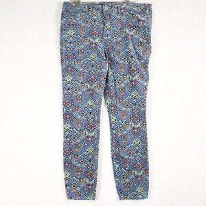 Pilcro and the Letterpress Anthropologie High-Rise Skinny Corduroy Pants Blue 31